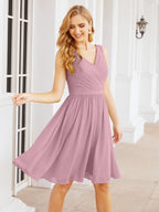 Numbersea Homecoming Dresses Knee Length Skirt V Back 28062