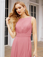 Numbersea Bridesmaid Dresses for Wedding Ruffles Long Formal Prom Gowns 28039