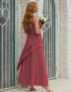 Chiffon Long Plus Size Mother of Bride Dresses Formal Bridesmaid Prom Gown 28019