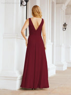 Numbersea Bridesmaid Dresses for Wedding Ruffles Long Formal Prom Gowns 28039