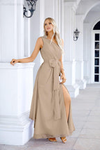 Ladies Chiffon One Shoulder Bridesmaid Evening Dress Wedding Party Evening Dress 28133