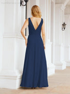 Numbersea Bridesmaid Dresses for Wedding Ruffles Long Formal Prom Gowns 28039