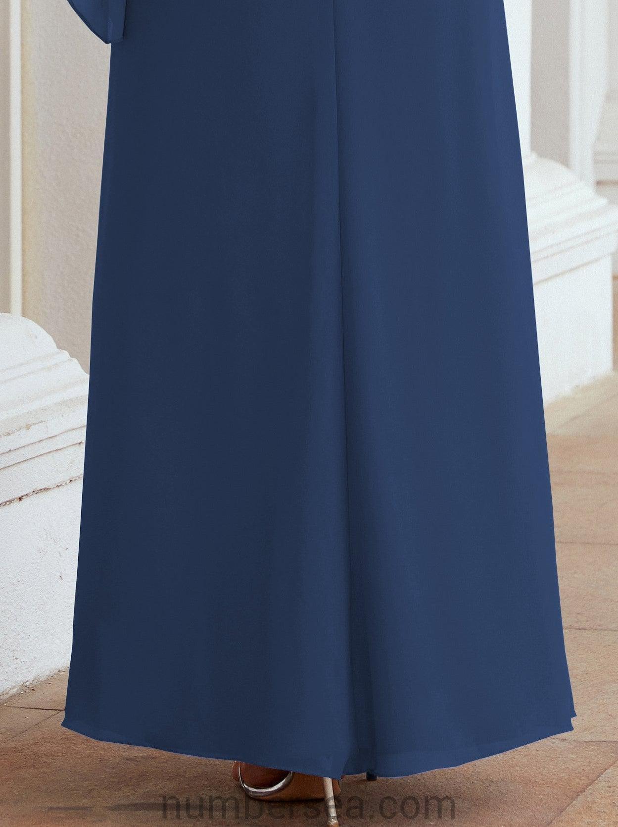 Numbersea Formal Party Gown Dress Long Mother of The Bride Dresses with Ruffle Cape 28026