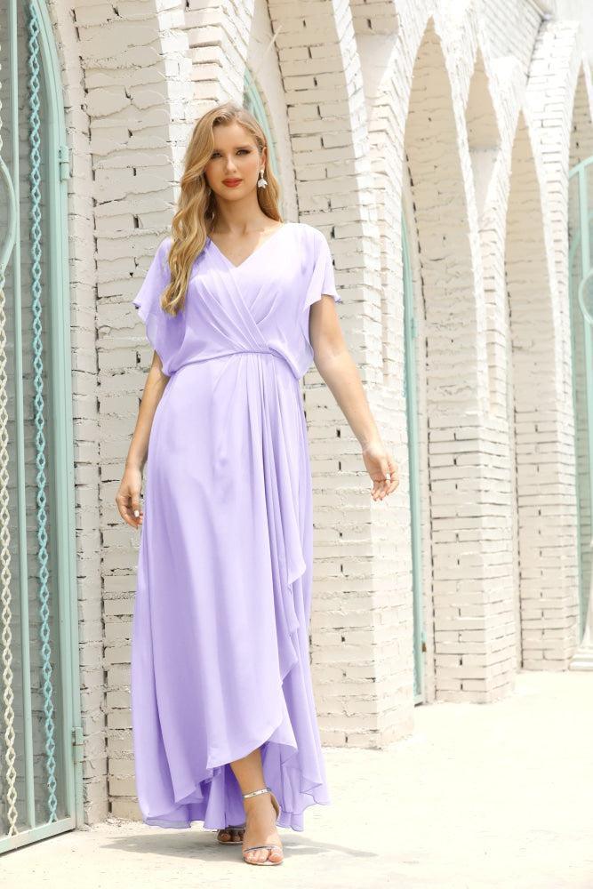 Numbersea  Mother of The Bride Dresses Plus Size V-Neck Floor Length Formal Prom Dress for Wedding Guest 28020