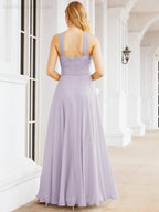 Numbersea Crisscross Halter Bridesmaid Dresses for Party Wedding Evening Prom Maxi Ball Gowns 28053