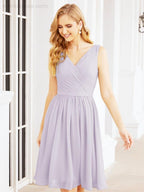 Numbersea Homecoming Dresses Knee Length Skirt V Back 28062