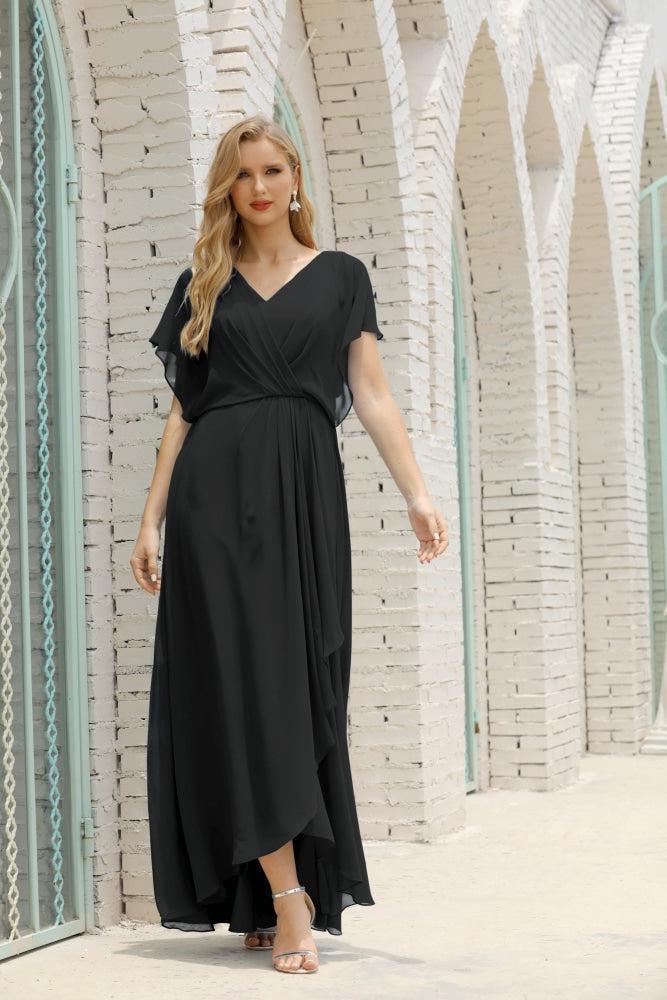 Numbersea  Mother of The Bride Dresses Plus Size V-Neck Floor Length Formal Prom Dress for Wedding Guest 28020