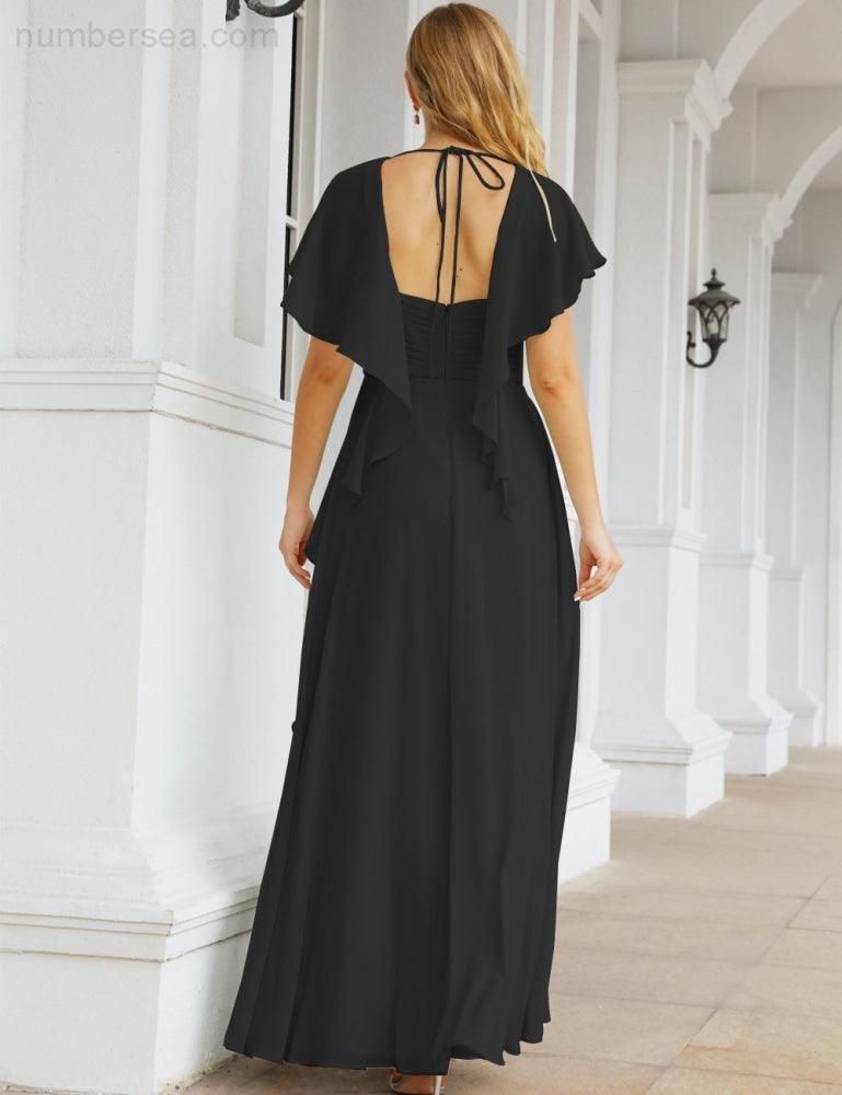 Numbersea Bridesmaid Dresses Backless Formal Prom Gowns for Evening Party Mother of The Bride Dress 28040