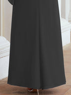 Numbersea Formal Party Gown Dress Long Mother of The Bride Dresses with Ruffle Cape 28026