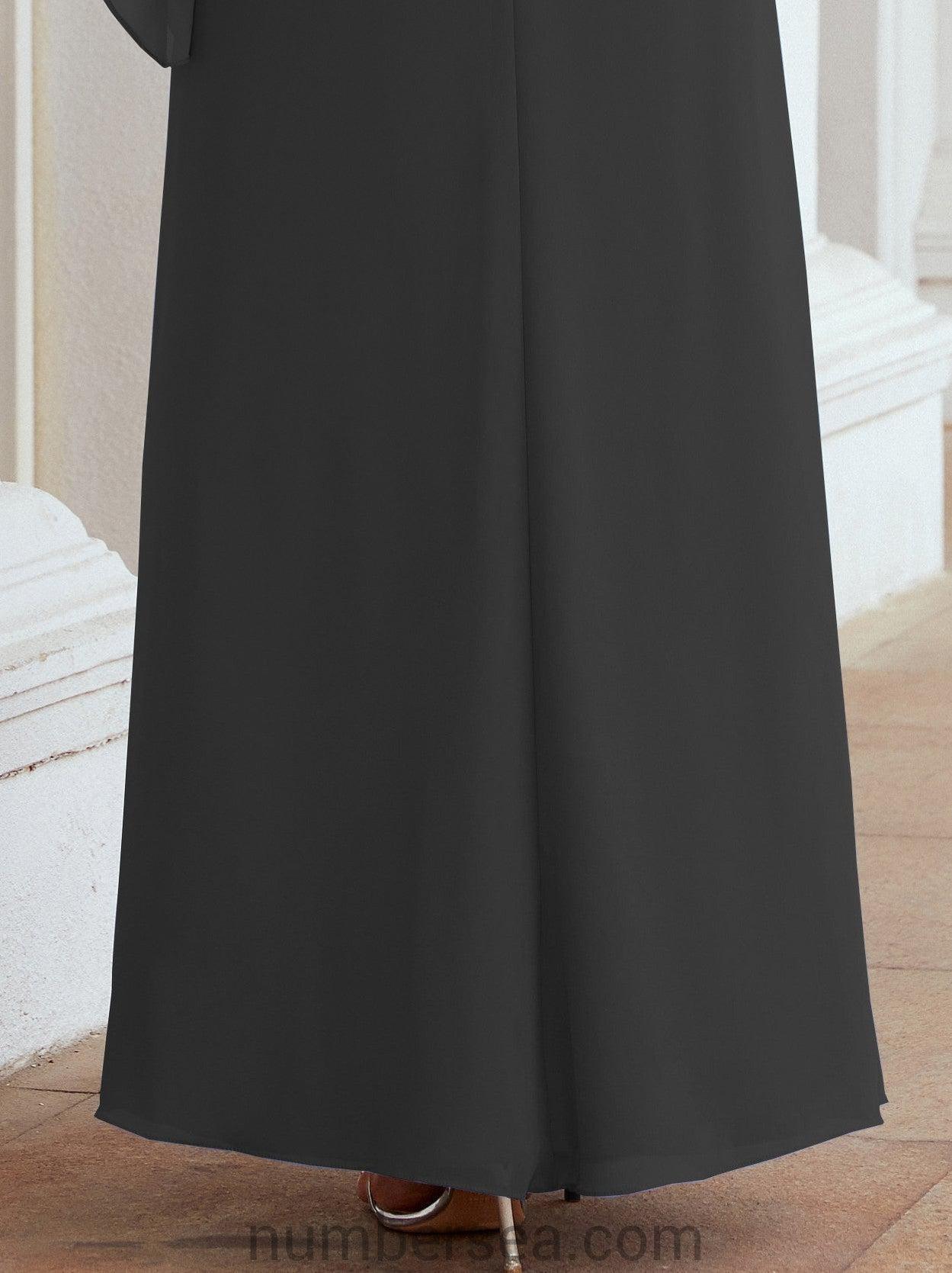 Numbersea Formal Party Gown Dress Long Mother of The Bride Dresses with Ruffle Cape 28026
