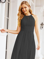 Numbersea Keyhole Bridesmaid Dresses Sleeveless Formal Evening Party Prom Gowns 28043