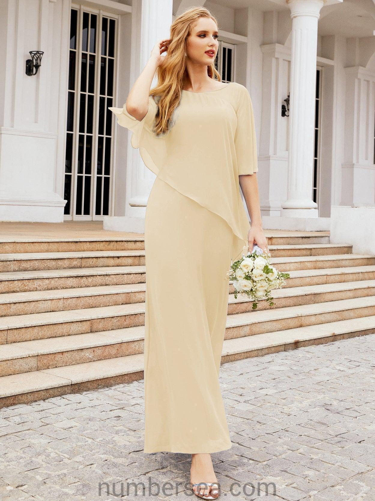 Numbersea Formal Party Gown Dress Long Mother of The Bride Dresses with Ruffle Cape 28026