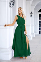 Ladies Chiffon One Shoulder Bridesmaid Evening Dress Wedding Party Evening Dress 28133