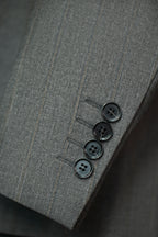 Three-Piece Subtle Pinstripe Wool Suit | Tailored Formal Groom & Business Suit