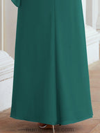 Numbersea Formal Party Gown Dress Long Mother of The Bride Dresses with Ruffle Cape 28026