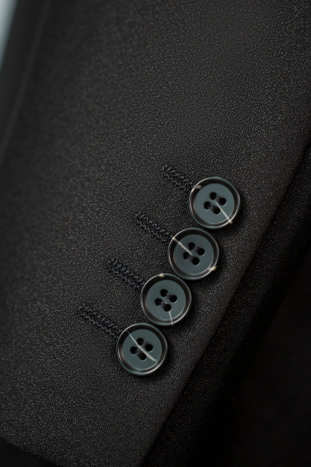 Double-Breasted Black Wool Tuxedo | Classic Tailored Formal Groom Suit