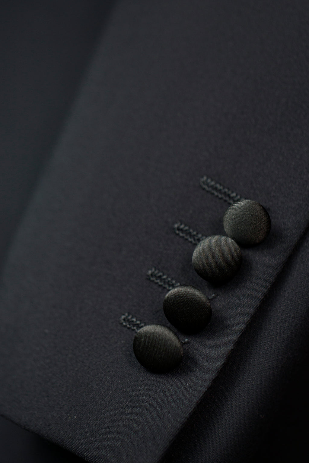 Three-Piece Black Tuxedo with Satin Lapels | Tailored Formal Groom Suit