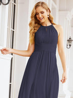 Numbersea Keyhole Bridesmaid Dresses Sleeveless Formal Evening Party Prom Gowns 28043