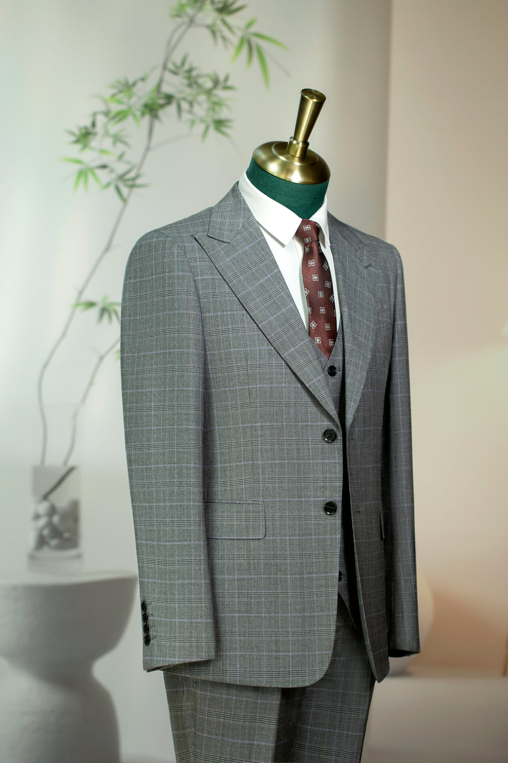 Diberon Men's Wedding Dress Business Formal Three-piece Slim Groomsman Groom Wedding Dress 921486