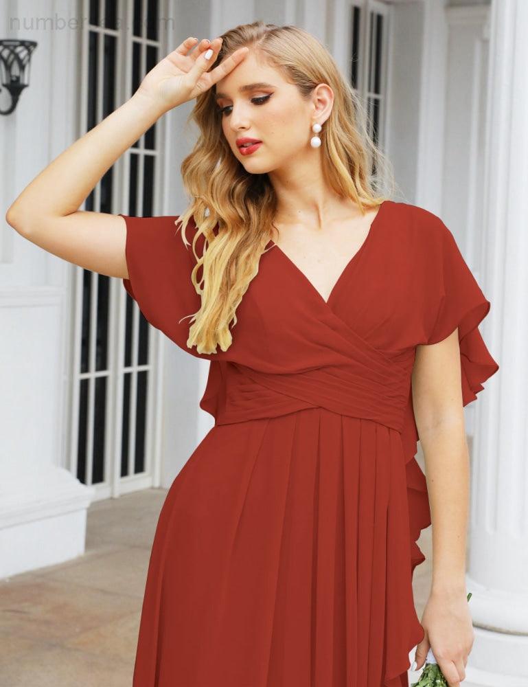 Numbersea Bridesmaid Dresses Backless Formal Prom Gowns for Evening Party Mother of The Bride Dress 28040
