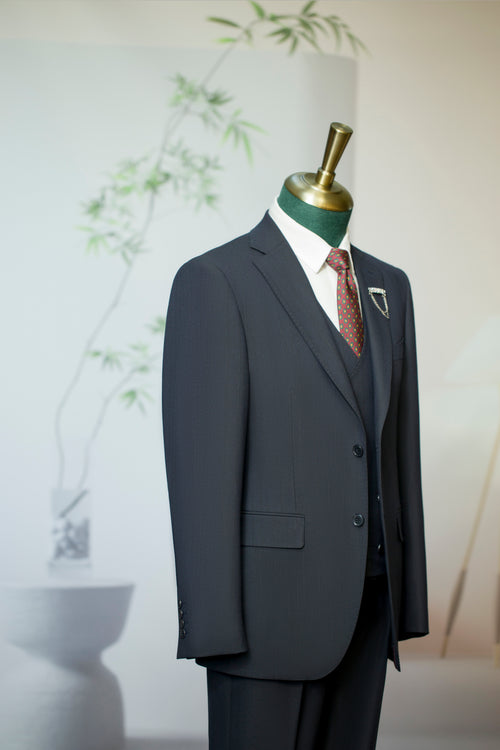 Diberon Men's Wedding Dress Business Formal Three-piece Slim Groomsman Groom Wedding Dress 9803