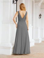 Numbersea Bridesmaid Dresses for Wedding Ruffles Long Formal Prom Gowns 28039