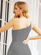 Numbersea Women's One Shoulder Formal Prom Gowns for Mother of The Bride Side Slit Bridesmaid Dresses 28052