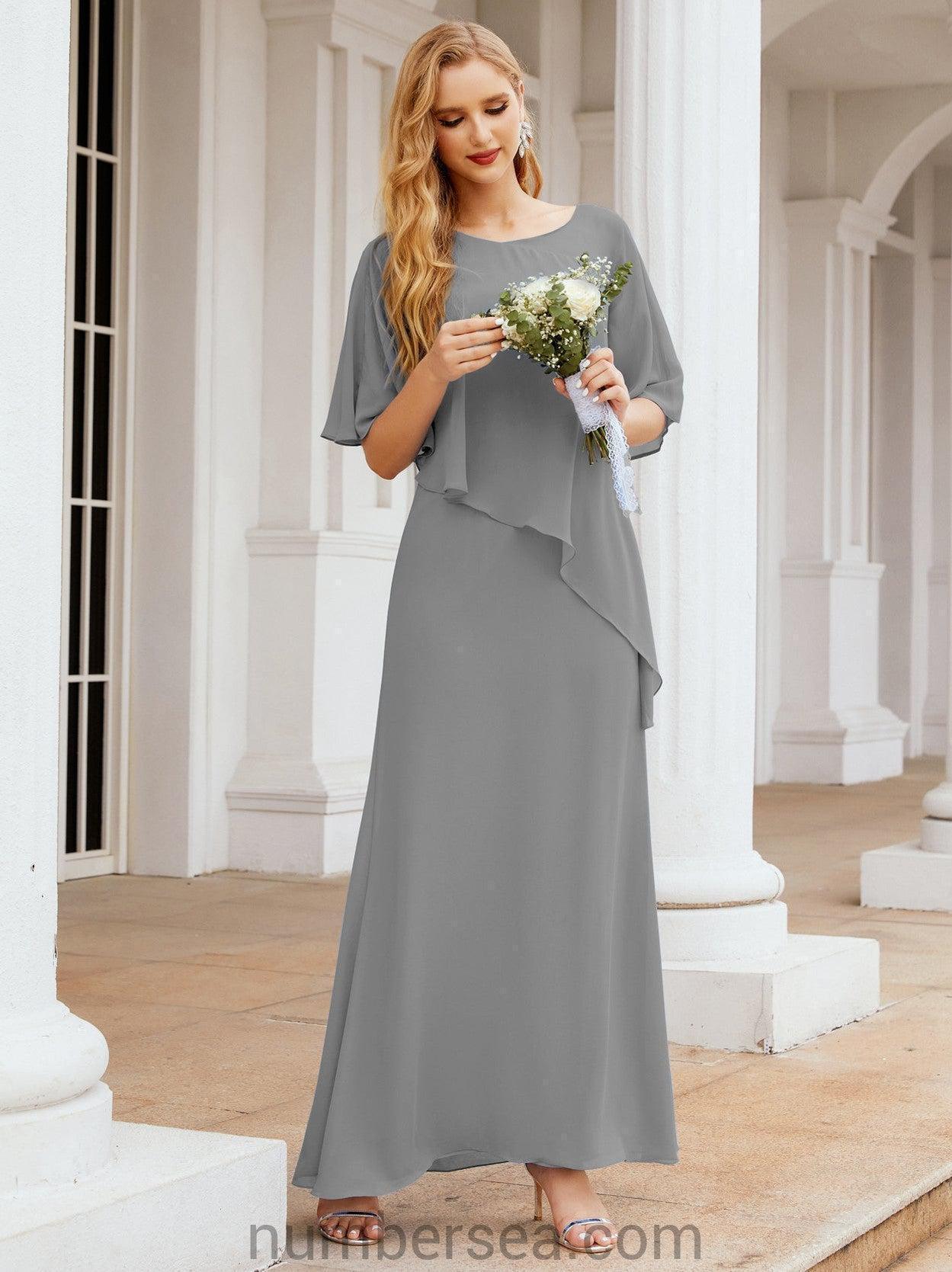 Numbersea Formal Party Gown Dress Long Mother of The Bride Dresses with Ruffle Cape 28026
