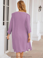 Numbersea Mother of The Bride Dresses Prom Dress Casual Pleated Dress  28065