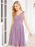 Numbersea Homecoming Dresses Knee Length Skirt V Back 28062