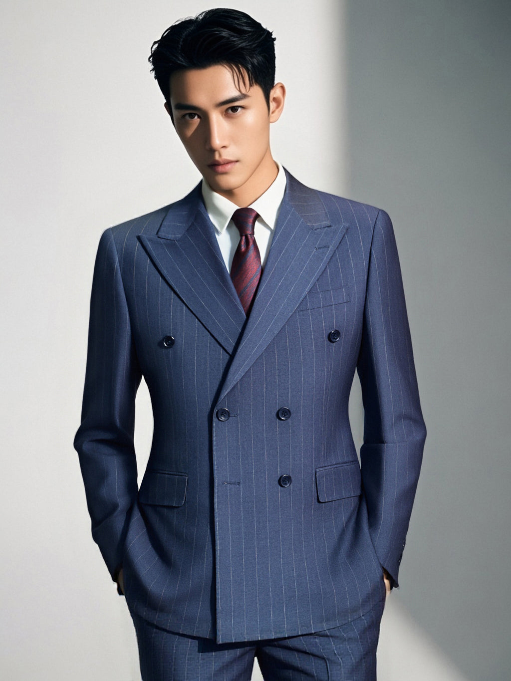 Diberon Men's Wedding Dress Business Formal Three-piece Slim Groomsman Groom Wedding Dress 29403