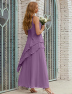 Chiffon Long Plus Size Mother of Bride Dresses Formal Bridesmaid Prom Gown 28019