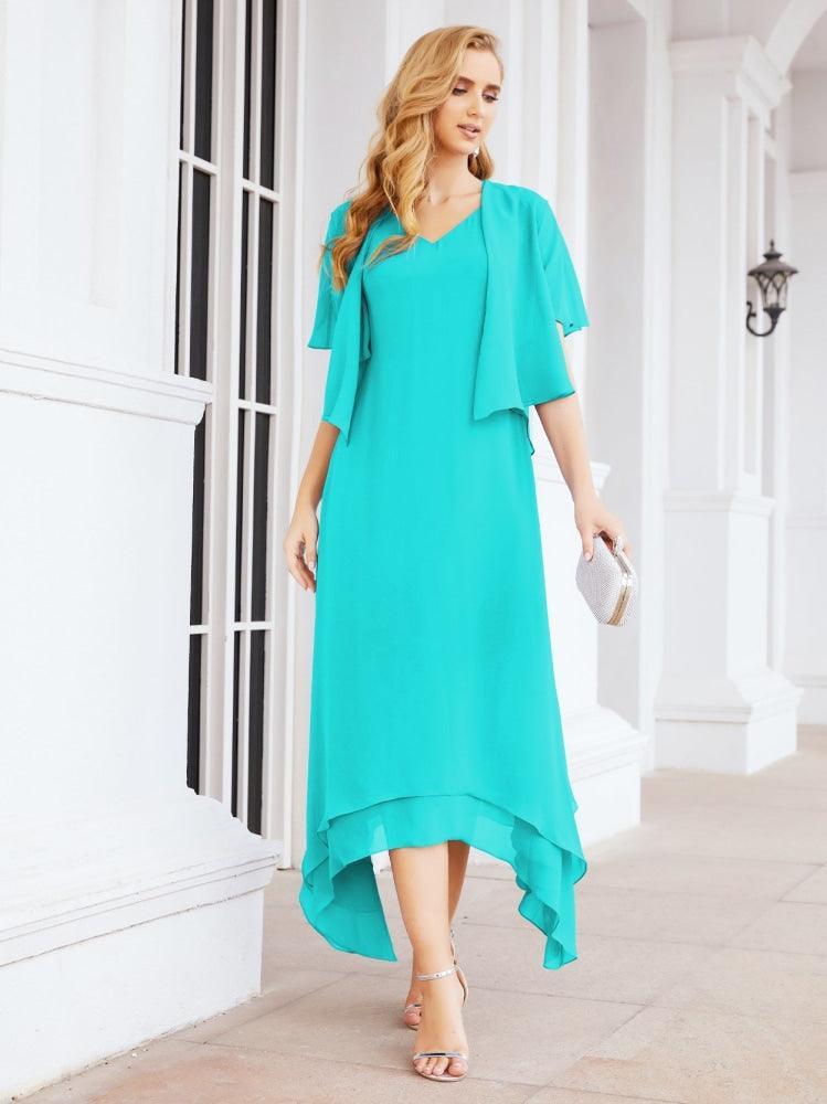 Numbersea Two-Piece A-line Mother of The Bride Dress Formal Party Gown Dress 28073