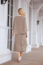 Numbersea Two-Piece A-line Mother of The Bride Dress Formal Party Gown Dress 28072