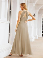 Numbersea Double Spaghetti Straps Bridesmaid Dresses for Women Long Formal Party Dress Side Split 28051
