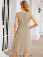 Numbersea Mother of The Bride Dresses Prom Dress Casual Pleated Dress  28065