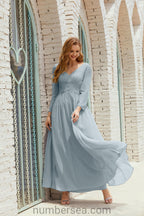 Numbersea Bridesmaid Dress Chiffon Formal Party Dress Evening Dress 28016