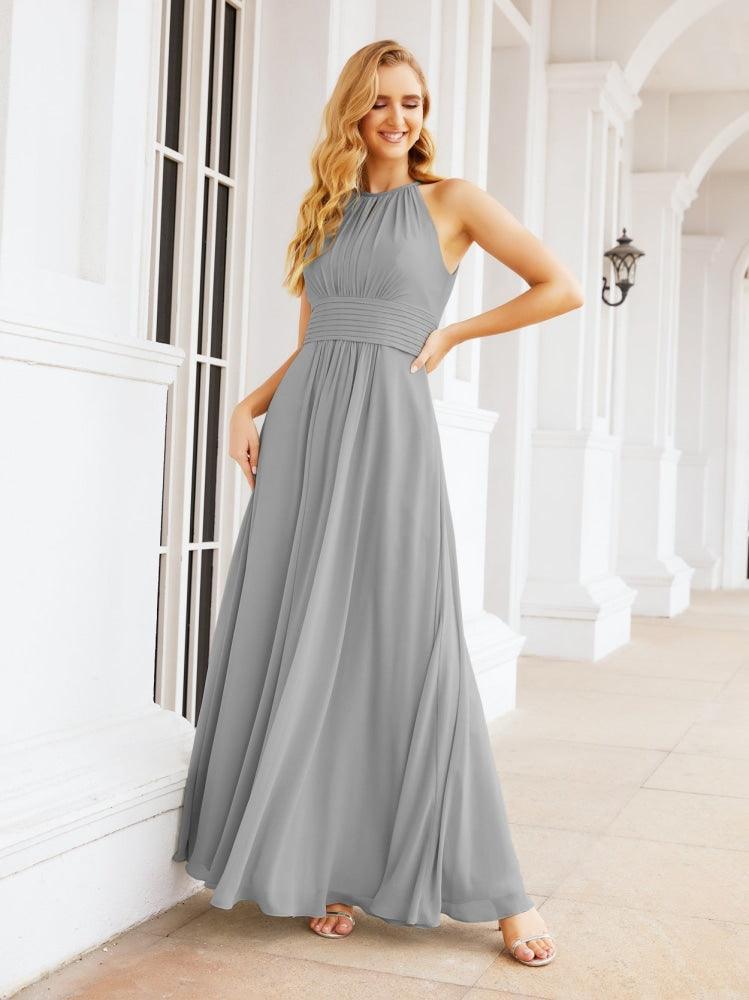 Numbersea Keyhole Bridesmaid Dresses Sleeveless Formal Evening Party Prom Gowns 28043