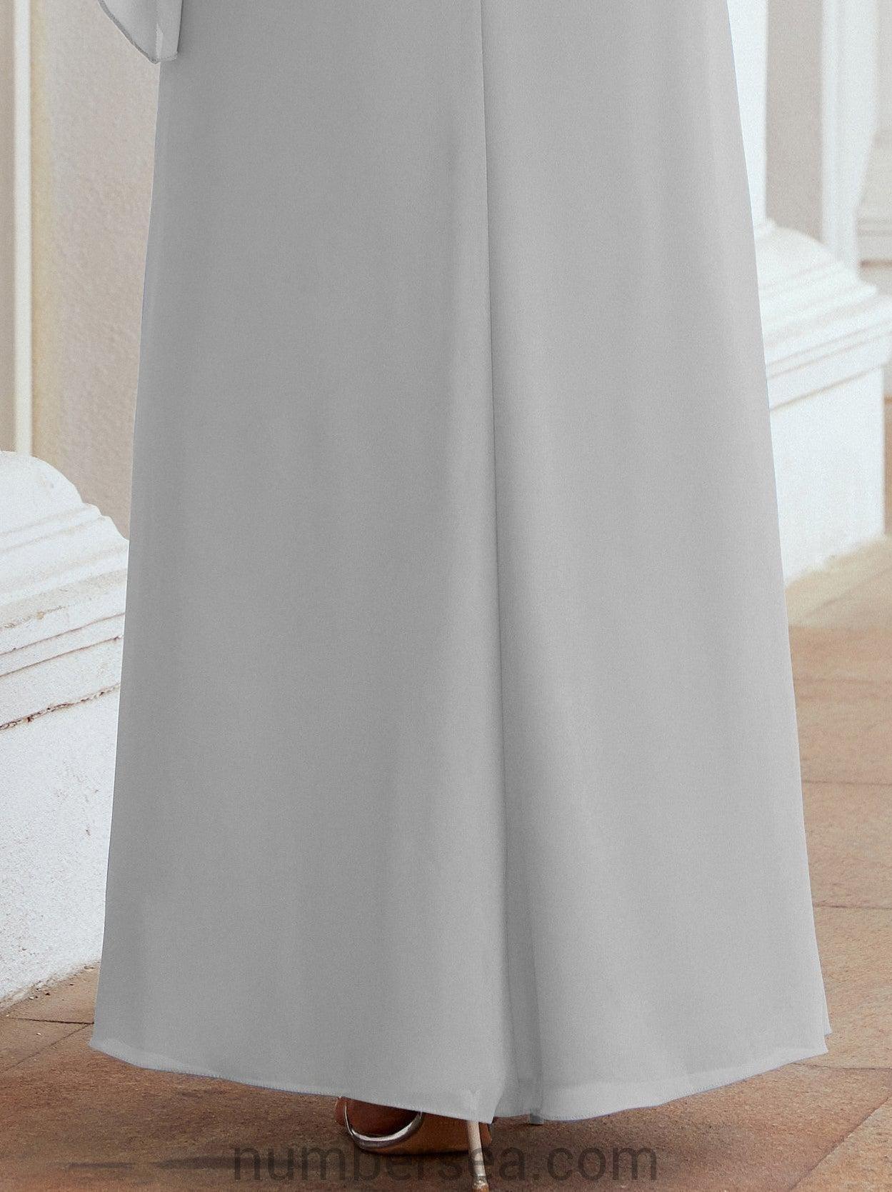 Numbersea Formal Party Gown Dress Long Mother of The Bride Dresses with Ruffle Cape 28026