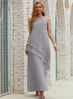 Chiffon Long Plus Size Mother of Bride Dresses Formal Bridesmaid Prom Gown 28019