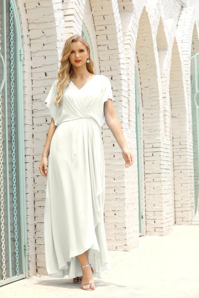 Numbersea  Mother of The Bride Dresses Plus Size V-Neck Floor Length Formal Prom Dress for Wedding Guest 28020