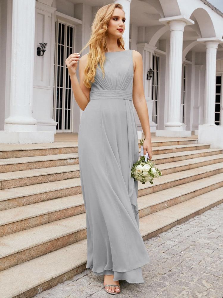 Numbersea Bridesmaid Dresses for Wedding Ruffles Long Formal Prom Gowns 28039