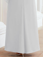 Numbersea Formal Party Gown Dress Long Mother of The Bride Dresses with Ruffle Cape 28026