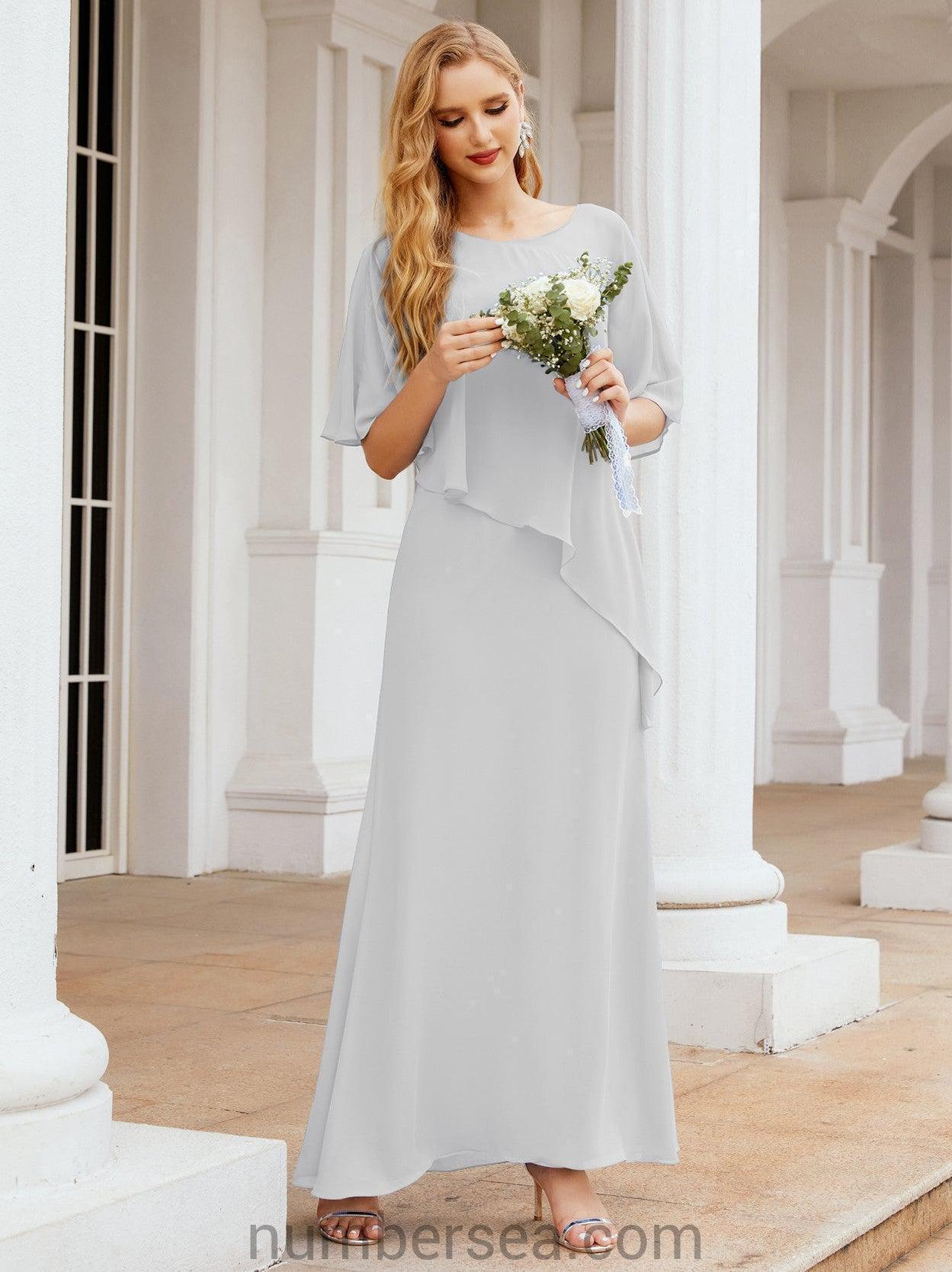 Numbersea Formal Party Gown Dress Long Mother of The Bride Dresses with Ruffle Cape 28026