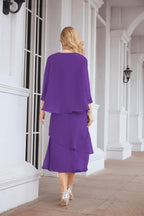 Numbersea Two-Piece A-line Mother of The Bride Dress Formal Party Gown Dress 28072