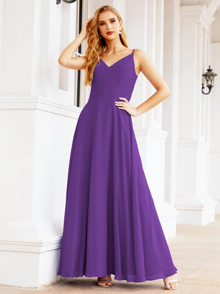 Numbersea Spaghetti Strap Bridesmaid Dresses V Neck Butterfly Back Fromal Evening Party Prom Gown 28036