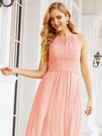Numbersea Keyhole Bridesmaid Dresses Sleeveless Formal Evening Party Prom Gowns 28043