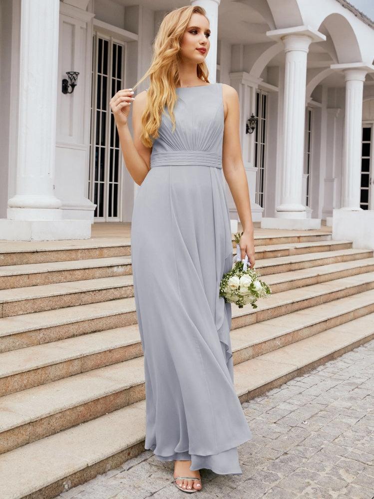 Numbersea Bridesmaid Dresses for Wedding Ruffles Long Formal Prom Gowns 28039