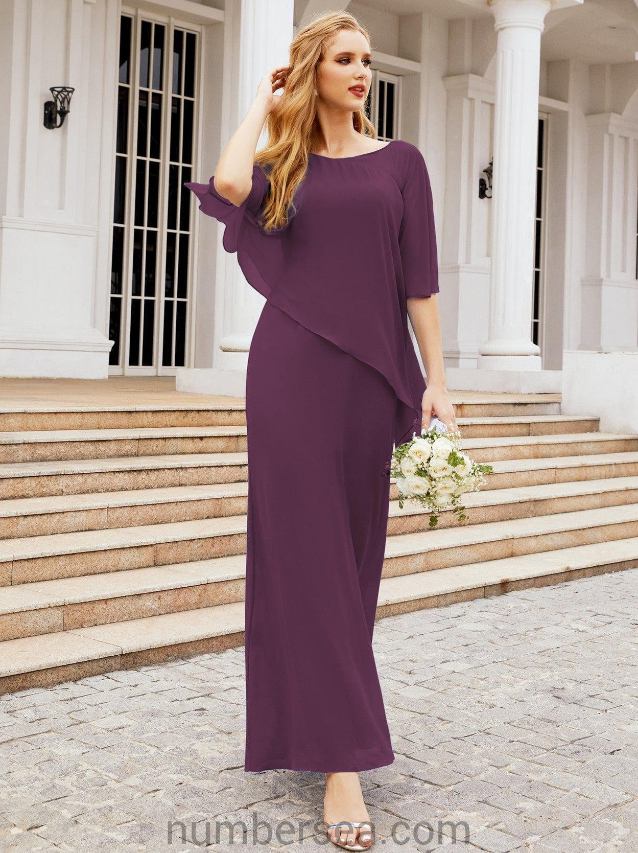 Numbersea Formal Party Gown Dress Long Mother of The Bride Dresses with Ruffle Cape 28026
