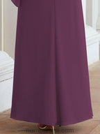 Numbersea Formal Party Gown Dress Long Mother of The Bride Dresses with Ruffle Cape 28026